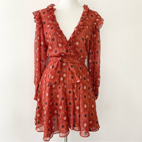 Misa Los Angeles Dresses & Skirts - MISA Los Angeles Floral Long Sleeve Mini Dress